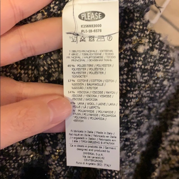 Women's Black and White Trench Coat - Picture 12 of 12